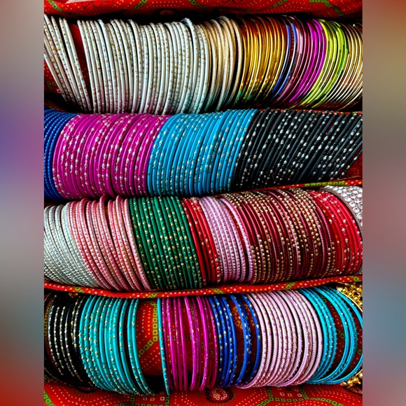 4 Roll Square Bangle Cover Bag INDIAN Chudi Kangan Watch - Travel Case Storage - Picture 4 of 12